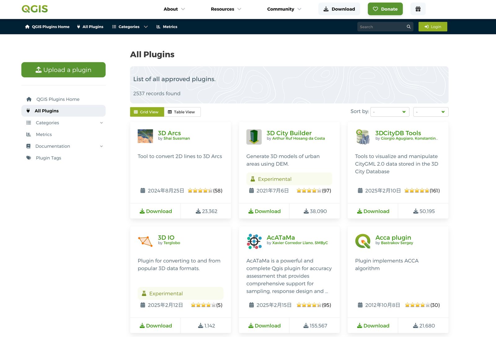 The official plugin repository, which hosts more than 2,500 plugins (source: https://www.qgis.org/)
