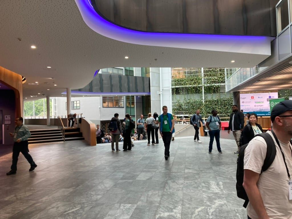 Inside the building during the conference