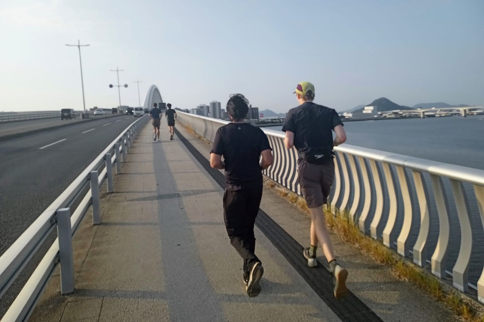 Running with FOSS4G friends in Hiroshima