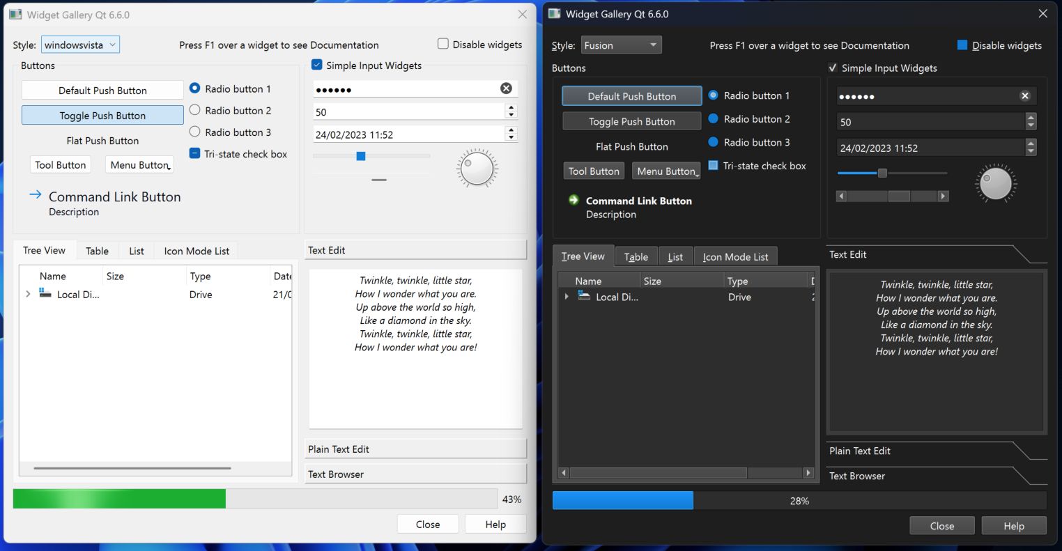 The UI in a Qt6 environment (source: Qt Group)