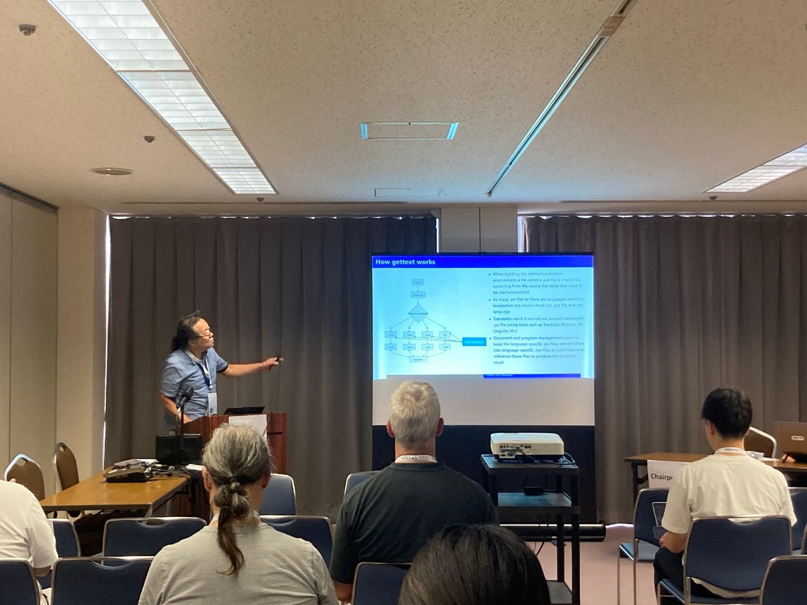 Kayama presenting
