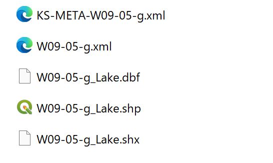 The list of files in the National Land Numerical Information Lake Data (source: National Land Numerical Information)