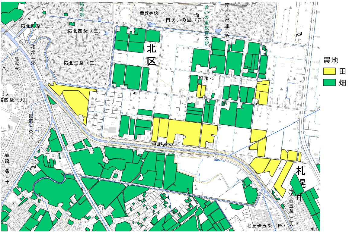 Map for managing farmland (created by processing “Fude Polygon Data (published in fiscal year 2021)” (Ministry of Agriculture, Forestry and Fisheries))