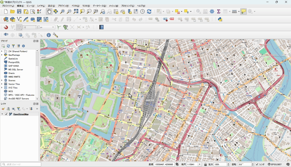 Drag with Pan Map active to move the map (© OpenStreetMap contributors)