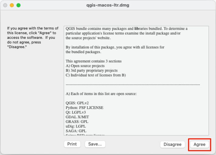 Review the license agreement and click Agree