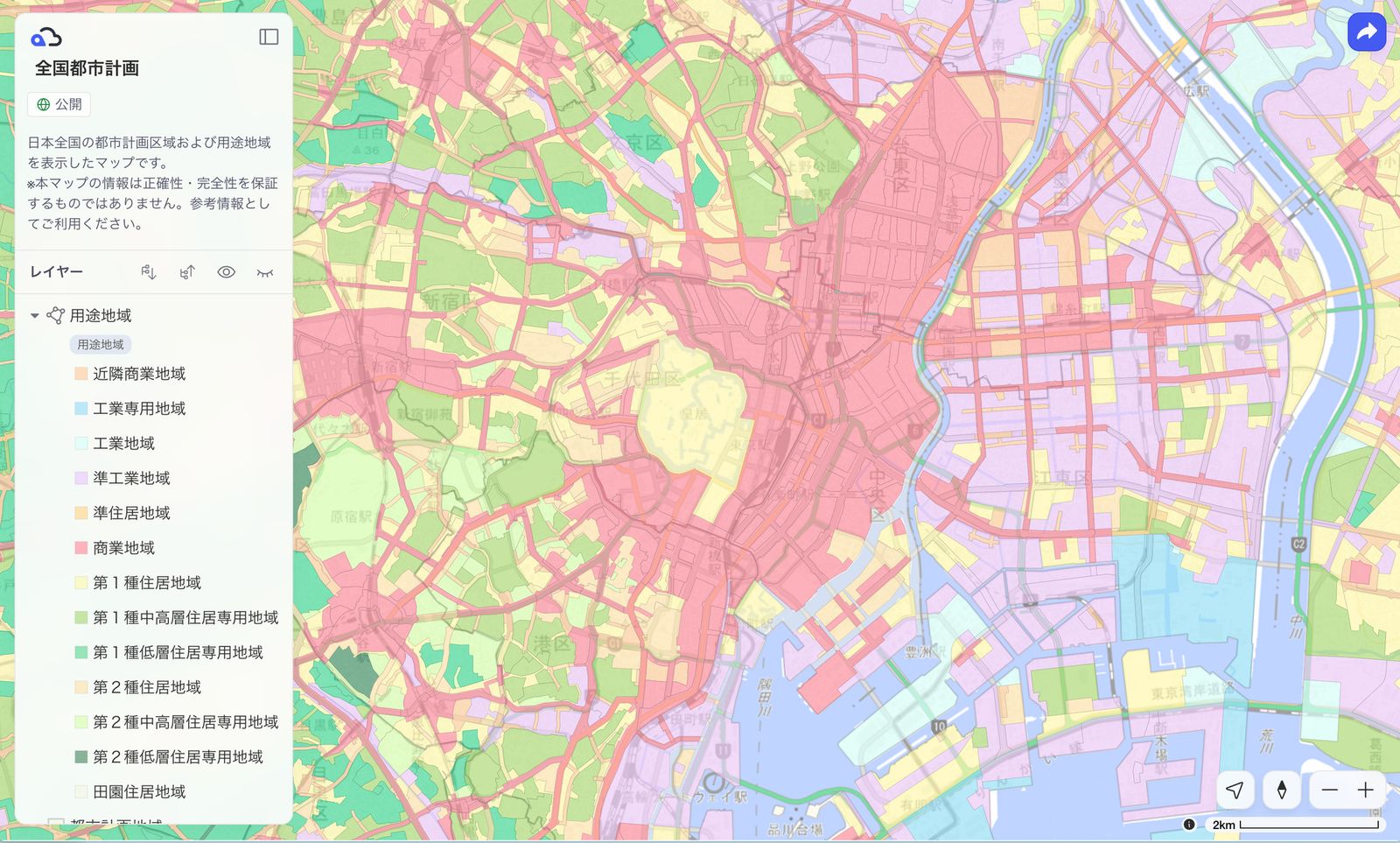 Government information displayed as a web map