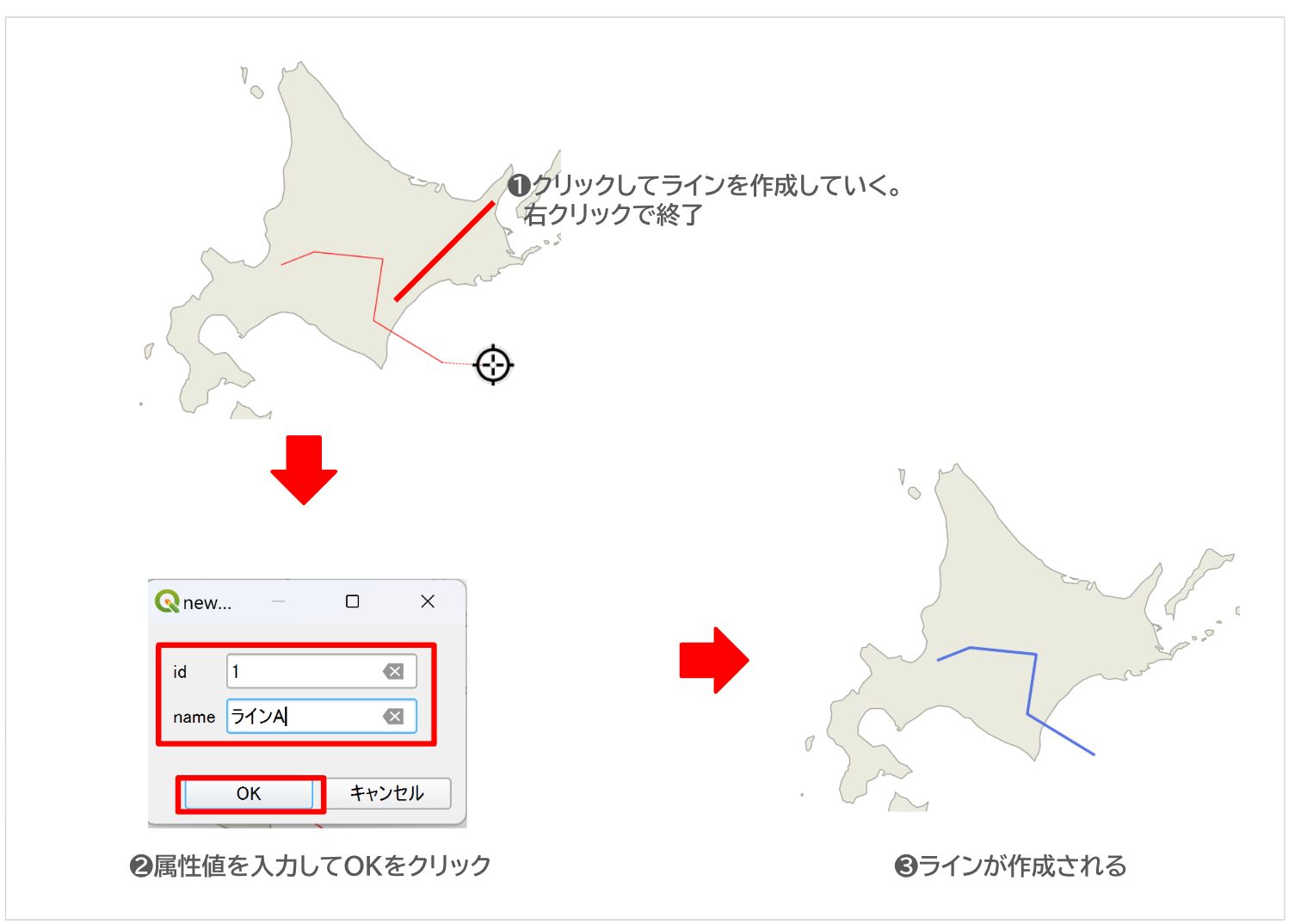 Steps for creating line data