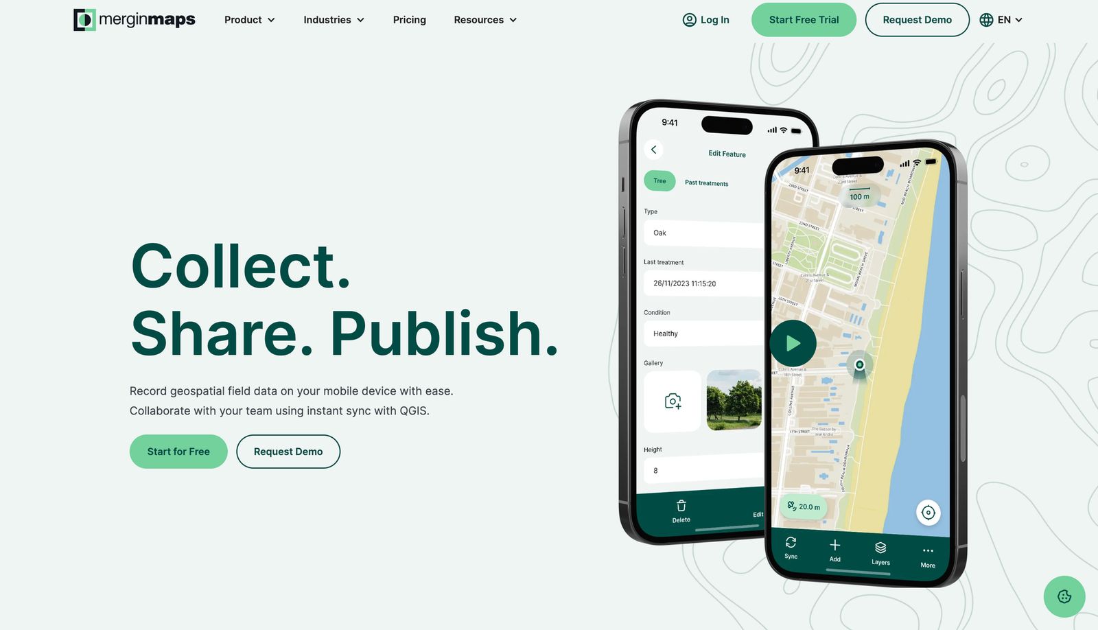 Mergin Maps website