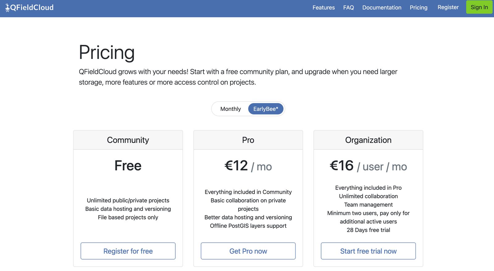 QFieldCloud plans