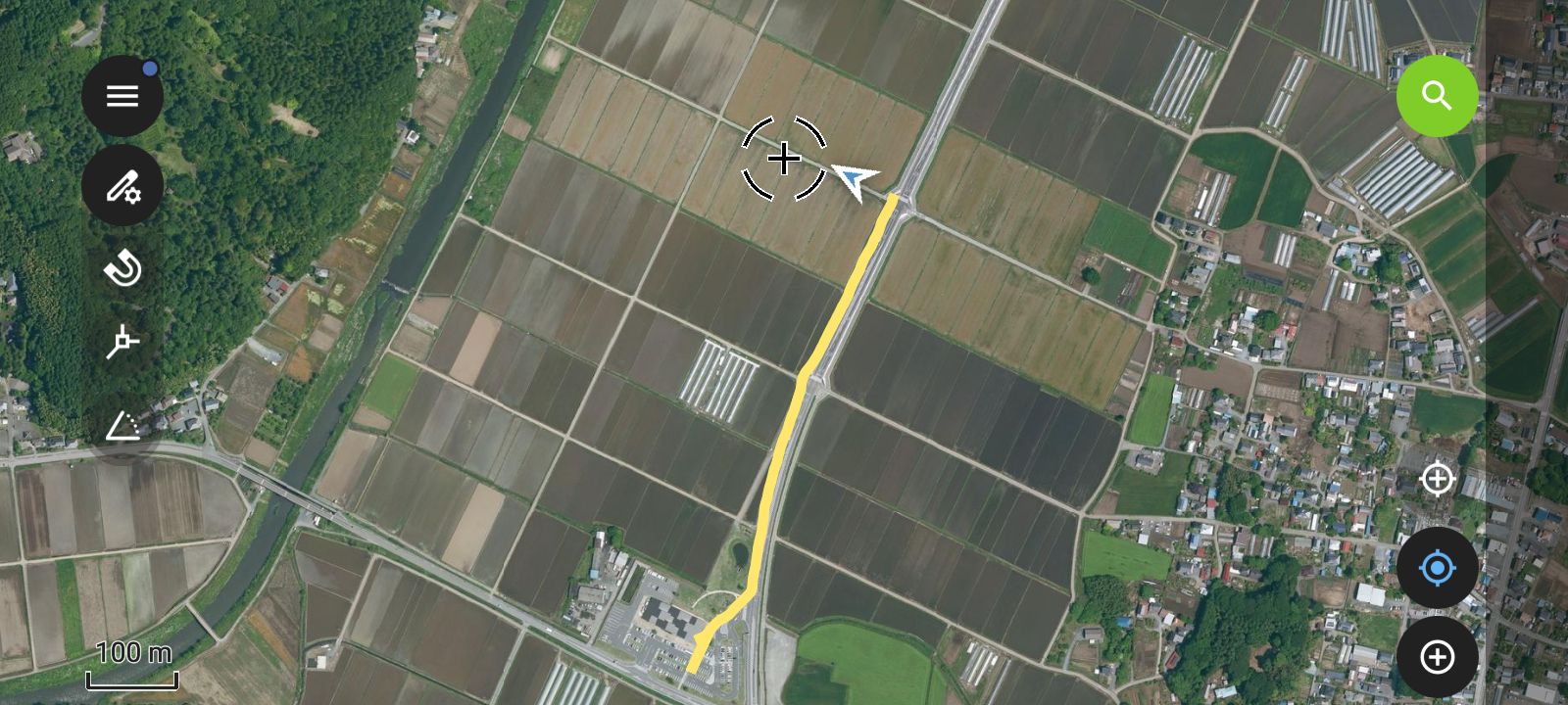 A feature recorded with the tracking feature