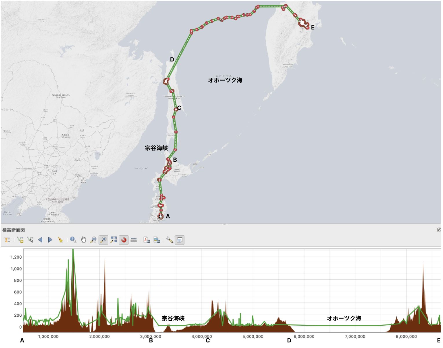 Profile of bird flight altitude