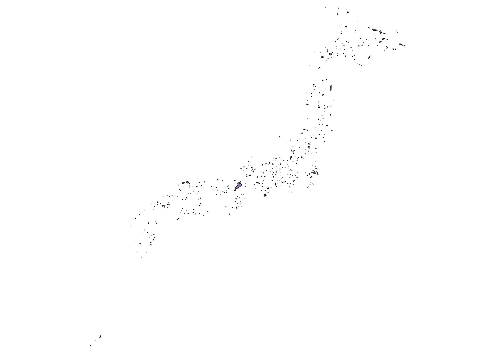 湖沼レイヤを表示