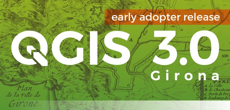Version 3.0 splash screen (source: SPLASH SCREEN QGIS | pigrecoinfinito)